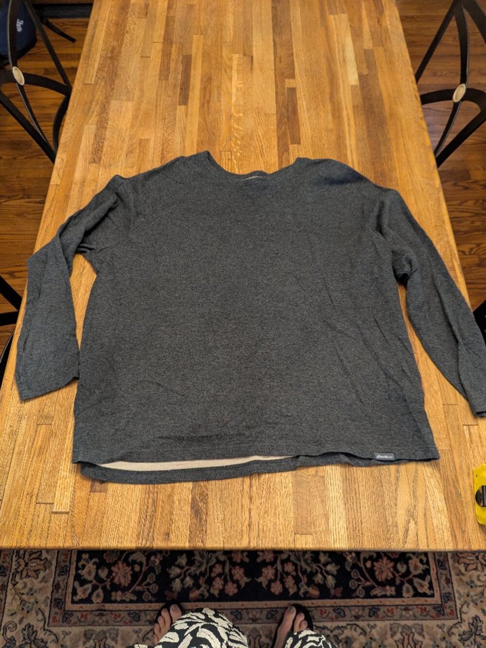 Eddie Bauer Heather Gray SOFT Men's Sweatshirt Size XXL